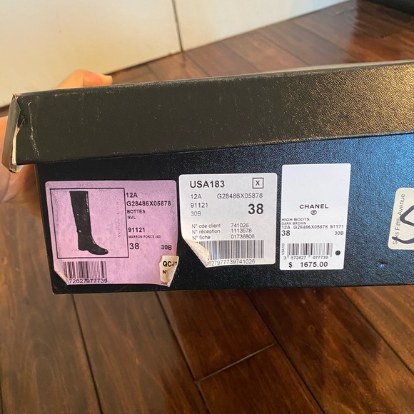 Chanel boots size 38 dark brown - Picture 7 of 8